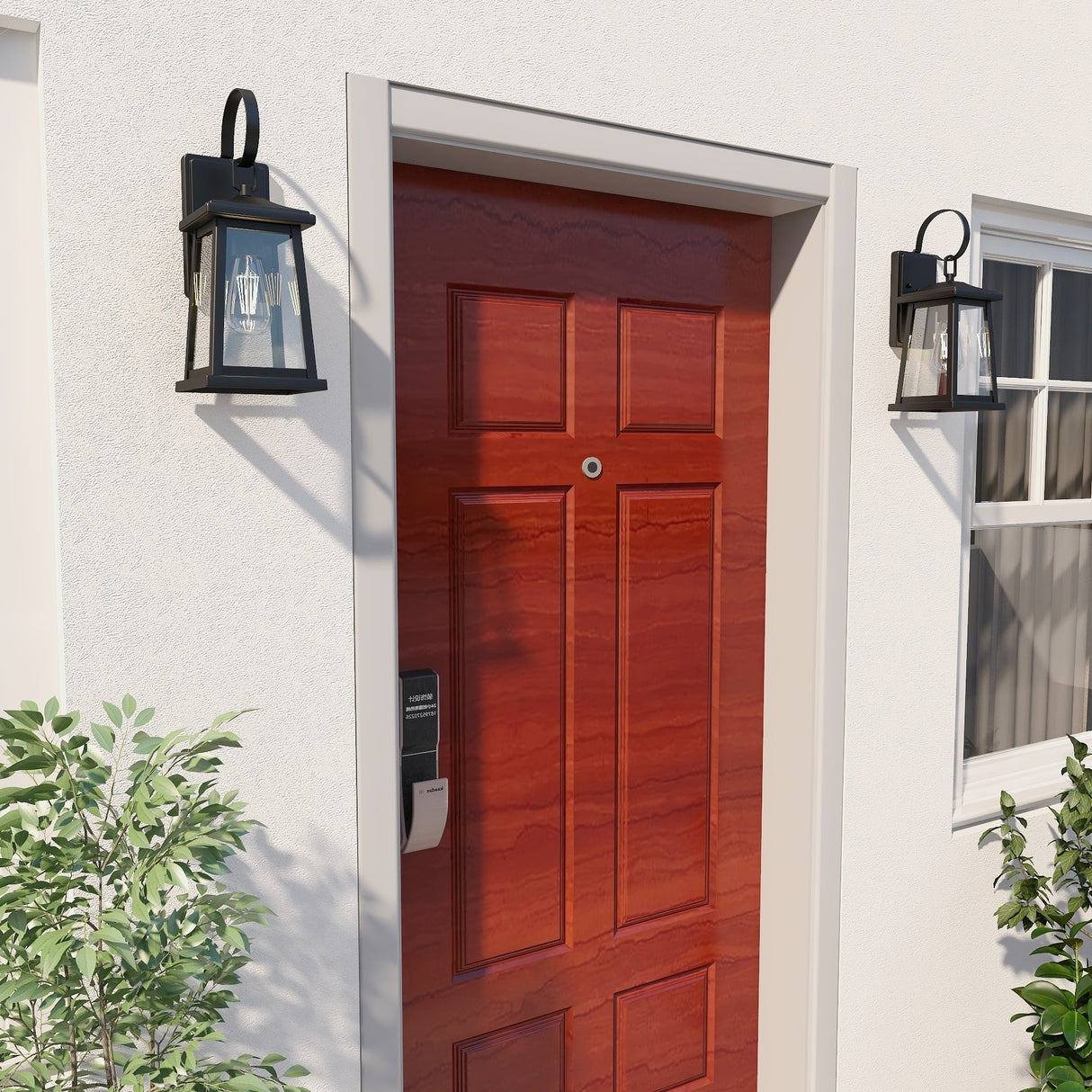 1-Light Outdoor Wall Light Sconce - Matte Black