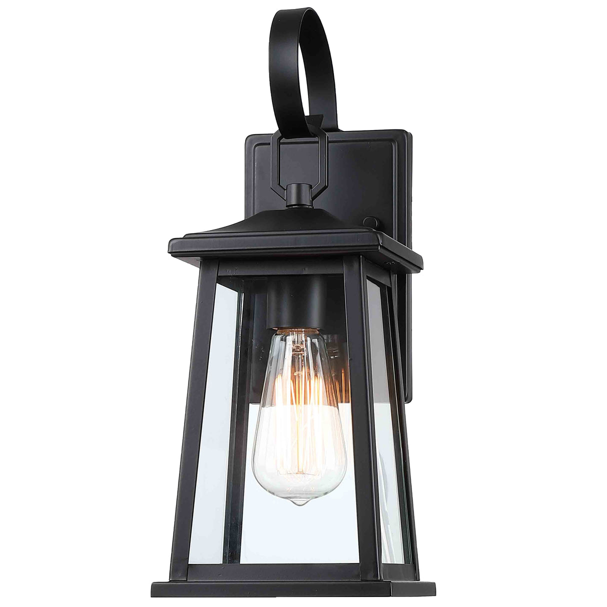 1-Light Outdoor Wall Light Sconce - Matte Black