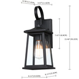 1-Light Outdoor Wall Light Sconce - Matte Black
