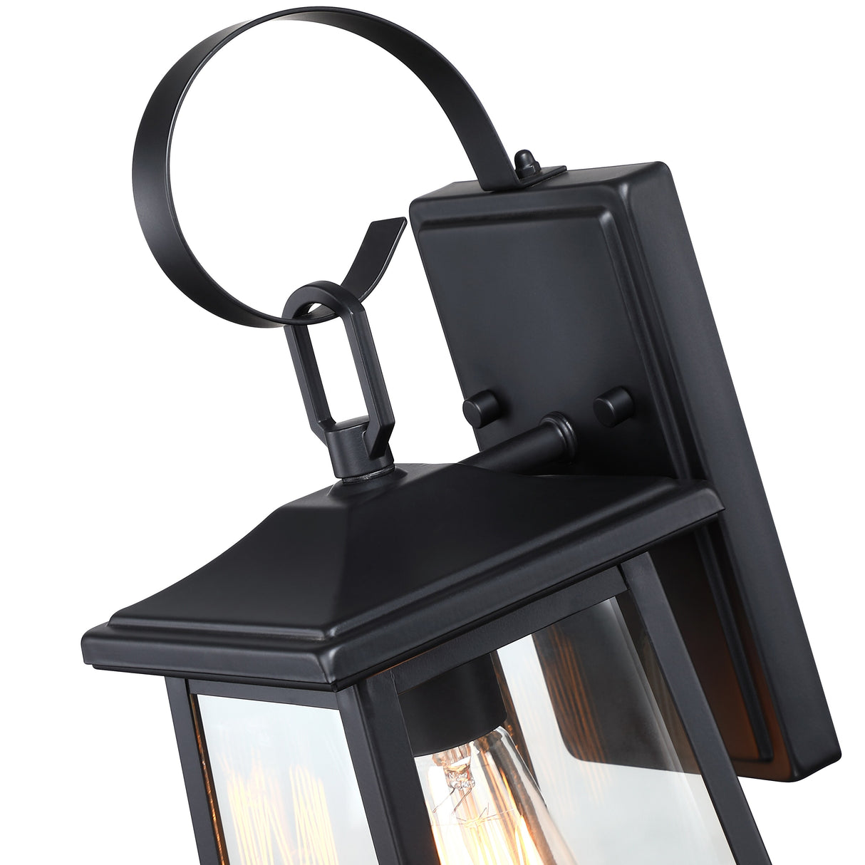 1-Light Outdoor Wall Light Sconce - Matte Black