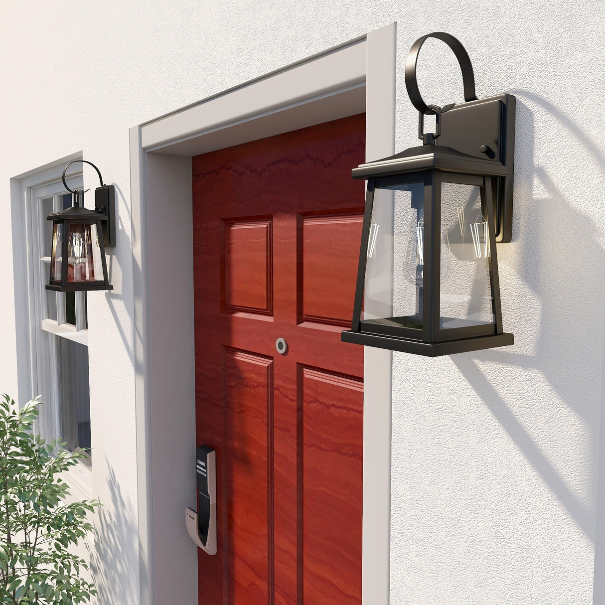 1-Light Outdoor Wall Light Sconce - Matte Black