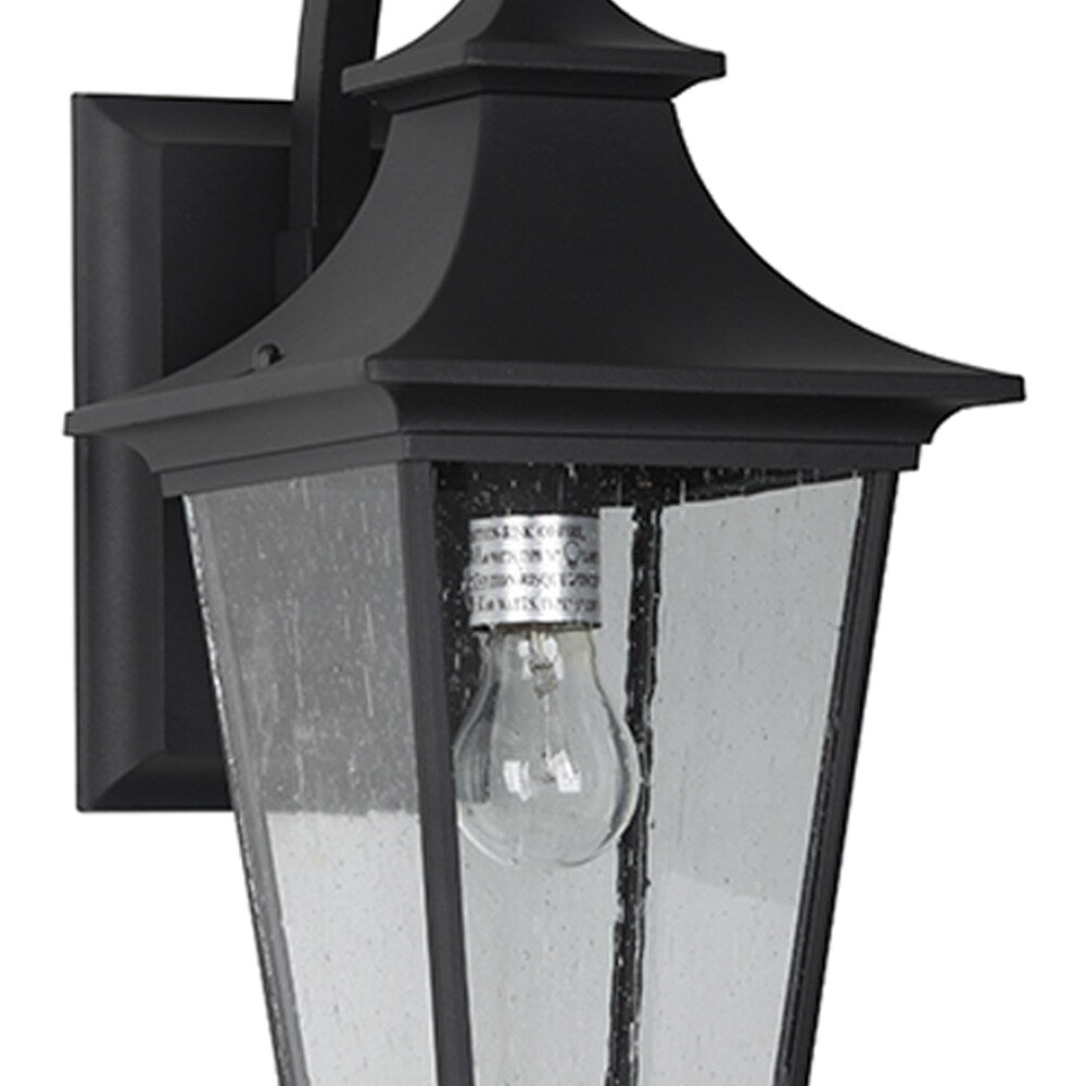 1 Light Outdoor Wall Light - Black Finish