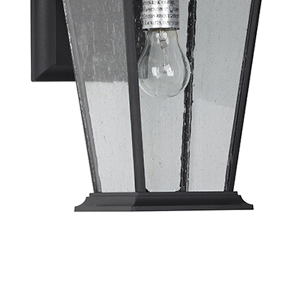 1 Light Outdoor Wall Light - Black Finish