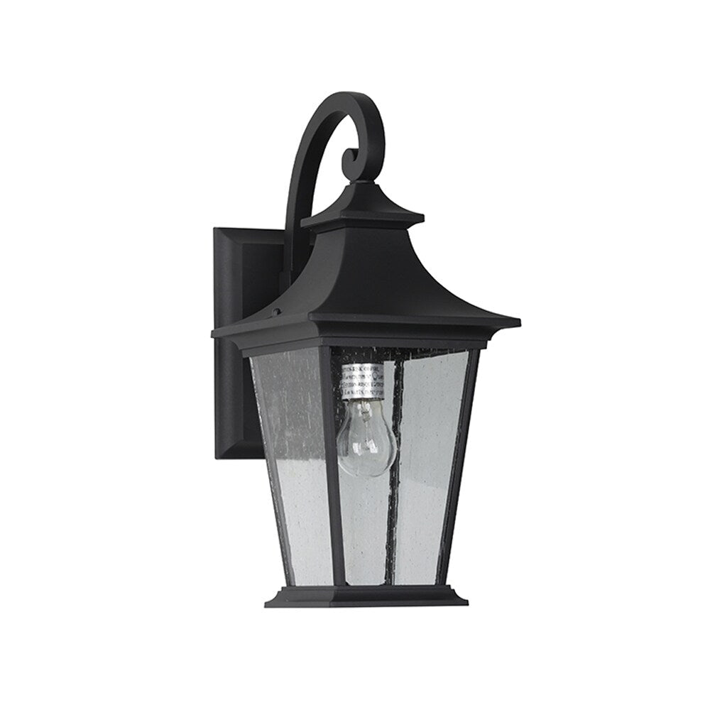 1 Light Outdoor Wall Light - Black Finish