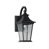 1 Light Outdoor Wall Light - Black Finish