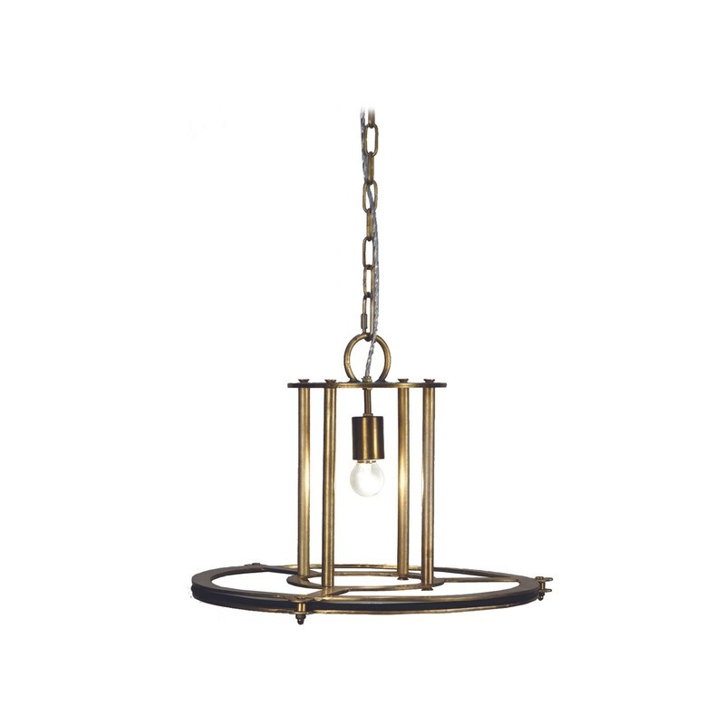 1 Light Pendant finished in Antiqued Brass - 12.5 x 20 x 20