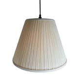 1-Light Plug In Swag Pendant Lamp Sand Linen Shade