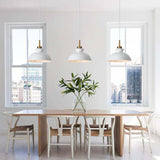 1-Light Modern Classic Semi Flush Mount Chandelier, Farmhouse Dome Pendant Light for Kitchen Island Dining Room