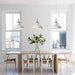 1-Light Modern Classic Semi Flush Mount Chandelier, Farmhouse Dome Pendant Light for Kitchen Island Dining Room