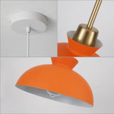1-Light Modern Classic Semi Flush Mount Chandelier, Farmhouse Dome Pendant Light for Kitchen Island Dining Room