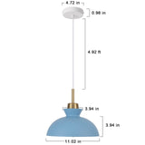 1-Light Modern Classic Semi Flush Mount Chandelier, Farmhouse Dome Pendant Light for Kitchen Island Dining Room