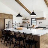 1-Light Modern Classic Semi Flush Mount Chandelier, Farmhouse Dome Pendant Light for Kitchen Island Dining Room