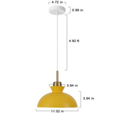 1-Light Modern Classic Semi Flush Mount Chandelier, Farmhouse Dome Pendant Light for Kitchen Island Dining Room