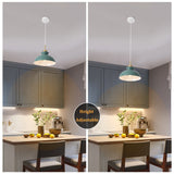 1-Light Modern Classic Semi Flush Mount Chandelier, Farmhouse Dome Pendant Light for Kitchen Island Dining Room