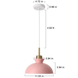 1-Light Modern Classic Semi Flush Mount Chandelier, Farmhouse Dome Pendant Light for Kitchen Island Dining Room