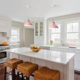 1-Light Modern Classic Semi Flush Mount Chandelier, Farmhouse Dome Pendant Light for Kitchen Island Dining Room