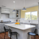 1-Light Modern Classic Semi Flush Mount Chandelier, Farmhouse Dome Pendant Light for Kitchen Island Dining Room