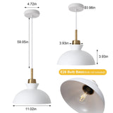 1-Light Modern Classic Semi Flush Mount Chandelier, Farmhouse Dome Pendant Light for Kitchen Island Dining Room