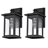 1 Light Transitional 12 Inch Square Outdoor Wall Lantern 2 Pack