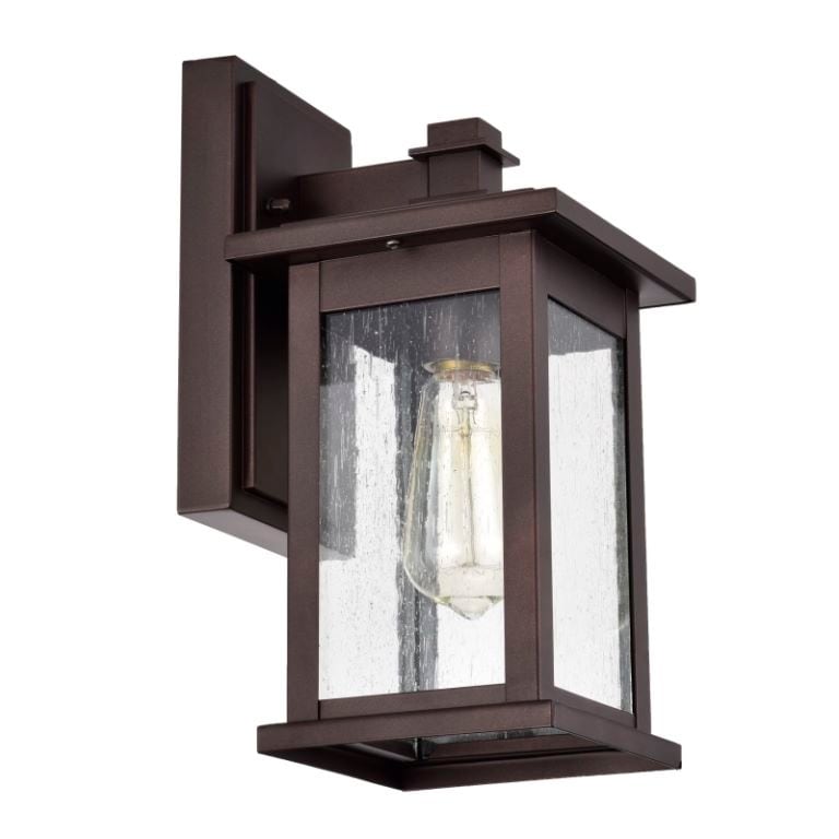 1 Light Transitional 12 Inch Square Outdoor Wall Lantern 2 Pack