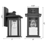 1 Light Transitional 12 Inch Square Outdoor Wall Lantern 2 Pack