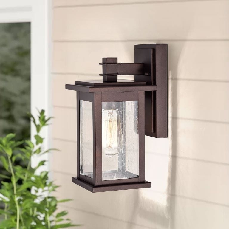 1 Light Transitional 12 Inch Square Outdoor Wall Lantern 2 Pack