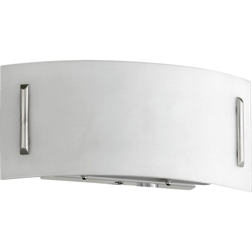 1-Light Wall Sconce Satin Nickel by Quorum. Modern Design Perfect for bathroom, hallway, or covered patio