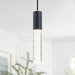 1-Light bulb included Matte Black Bubble Crystal Mini Pendant Light