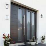 1 Light outdoor wall lamp with clear glass, Black Finish
