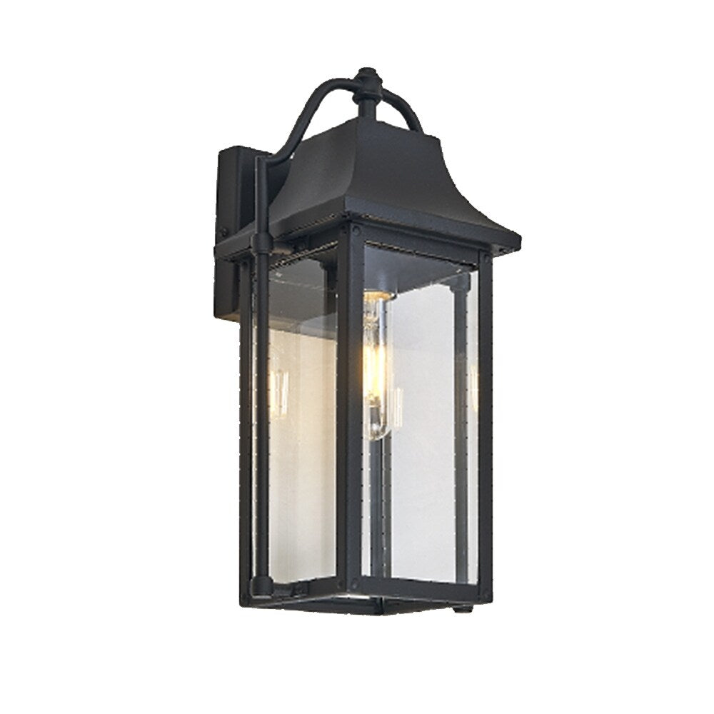 1 Light outdoor wall lamp with clear glass - 14.75"H x 7"W x 6.75"D