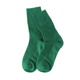 1 Pair College Style MidTube Ribbed Cuffs Elastic Sports Socks Men Women Outdoor Sports Racing Cycling Socks