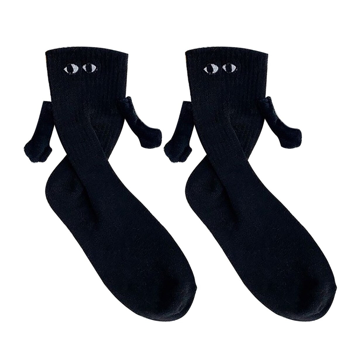 1 Pair Couple Socks Holding Hands Linking Socks Smiling Face AntiSlip Thick Socks MidTube Cute Socks Funny Gifts