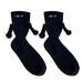 1 Pair Couple Socks Holding Hands Linking Socks Smiling Face AntiSlip Thick Socks MidTube Cute Socks Funny Gifts