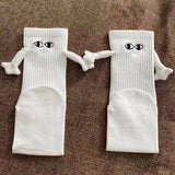 1 Pair Couple Socks Holding Hands Linking Socks Smiling Face AntiSlip Thick Socks MidTube Cute Socks Funny Gifts