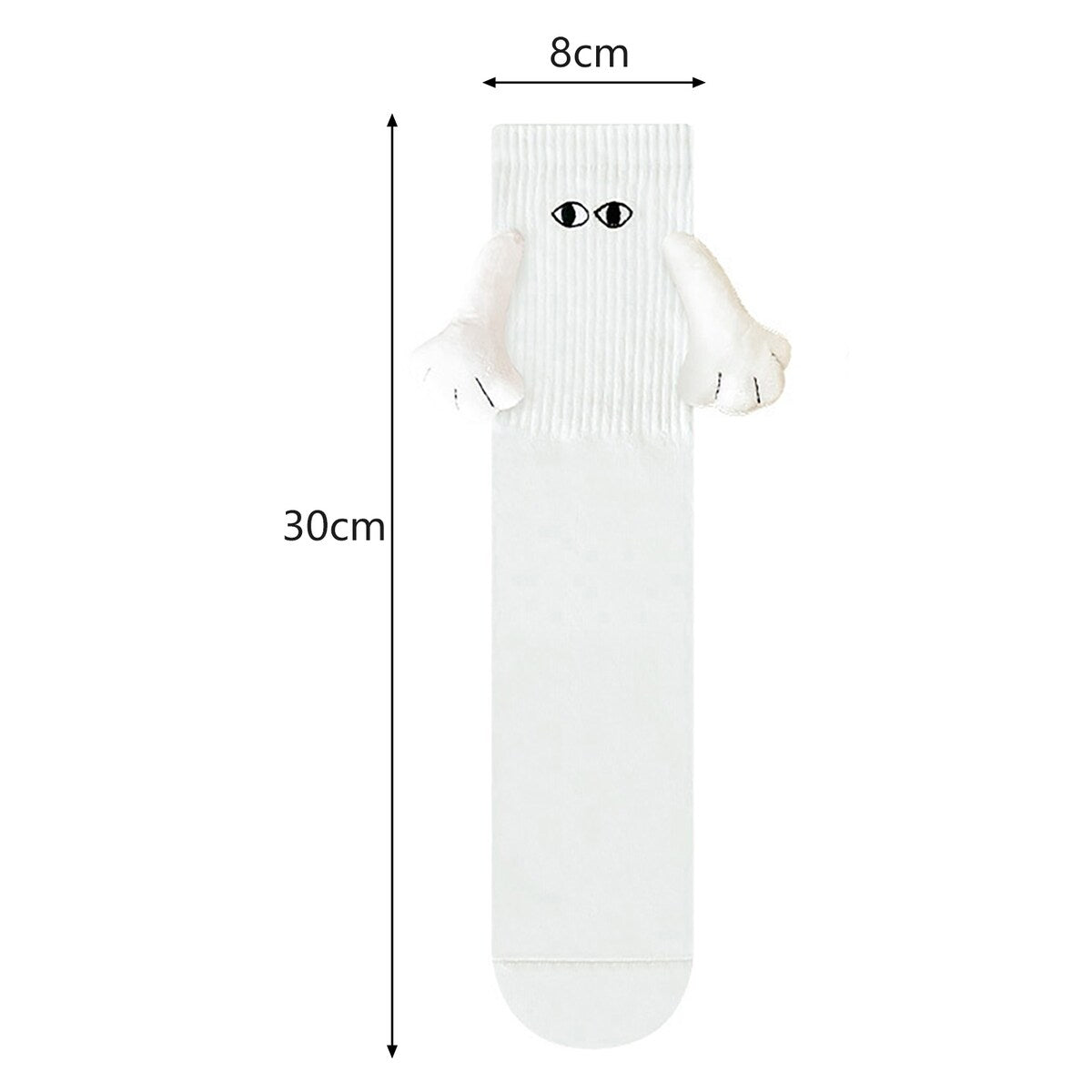 1 Pair Couple Socks Holding Hands Linking Socks Smiling Face AntiSlip Thick Socks MidTube Cute Socks Funny Gifts