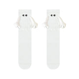 1 Pair Couple Socks Holding Hands Linking Socks Smiling Face AntiSlip Thick Socks MidTube Cute Socks Funny Gifts