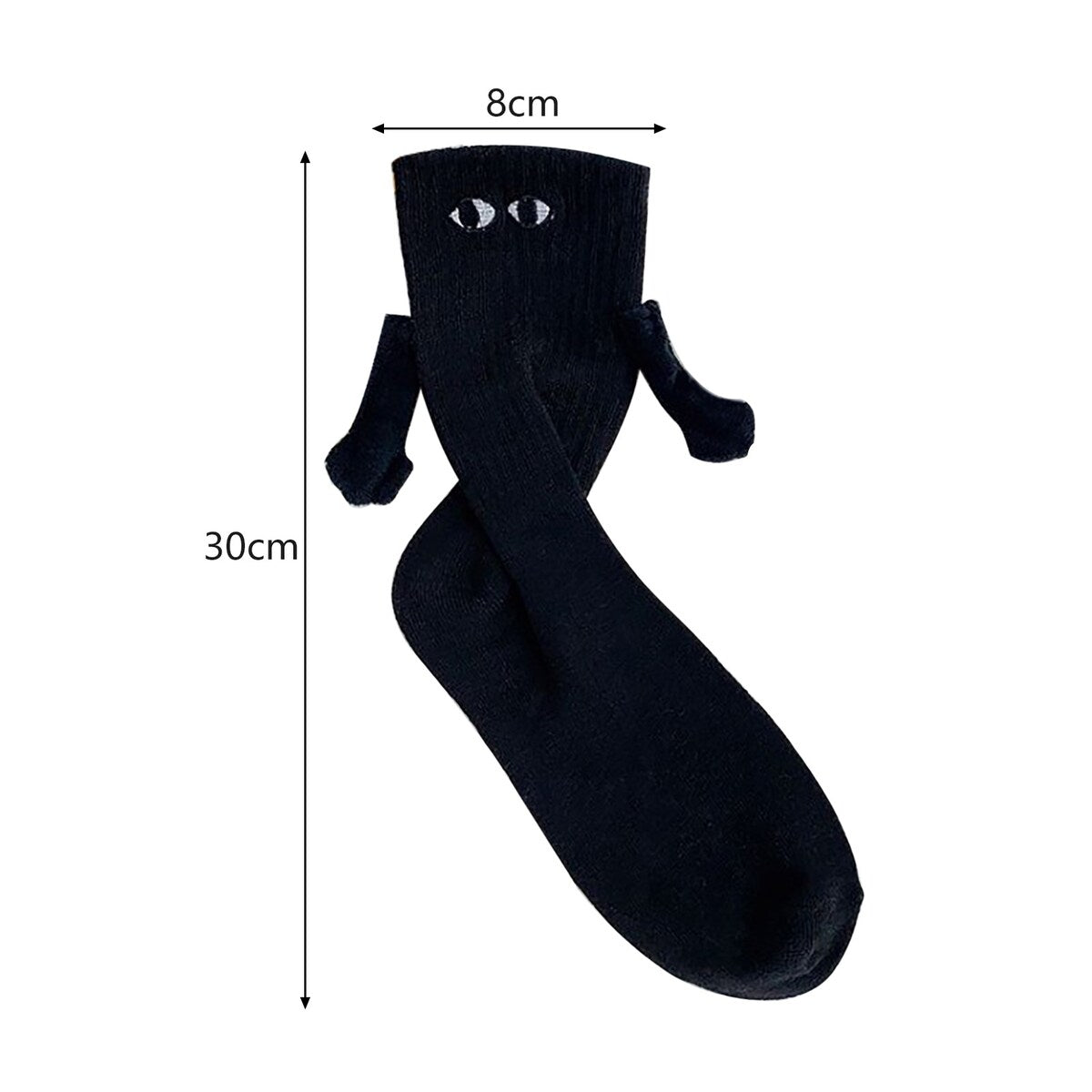 1 Pair Couple Socks Holding Hands Linking Socks Smiling Face AntiSlip Thick Socks MidTube Cute Socks Funny Gifts