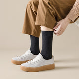 1 Pair Men Socks WearResistant Middle Tube Moisture Absorption Good Elastic Thickened Keep Warm