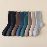 1 Pair Men Socks WearResistant Middle Tube Moisture Absorption Good Elastic Thickened Keep Warm