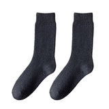 1 Pair Men Socks WearResistant Middle Tube Moisture Absorption Good Elastic Thickened Keep Warm