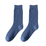 1 Pair Men Socks WearResistant Middle Tube Moisture Absorption Good Elastic Thickened Keep Warm