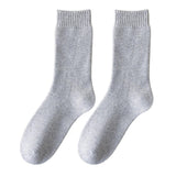 1 Pair Men Socks WearResistant Middle Tube Moisture Absorption Good Elastic Thickened Keep Warm