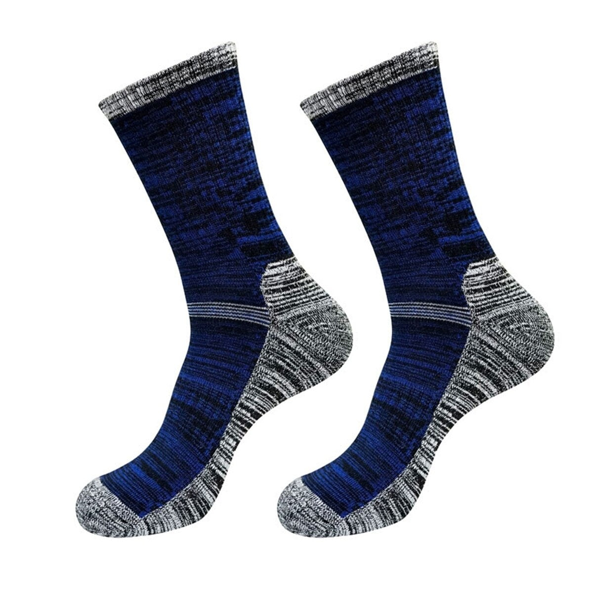 1 Pair Men Winter Sports Socks MidTube Thickened Soft AntiSlip Elastic Patchwork Color Matching No Basketball