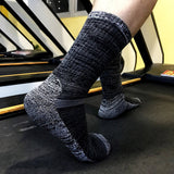 1 Pair Men Winter Sports Socks MidTube Thickened Soft AntiSlip Elastic Patchwork Color Matching No Basketball