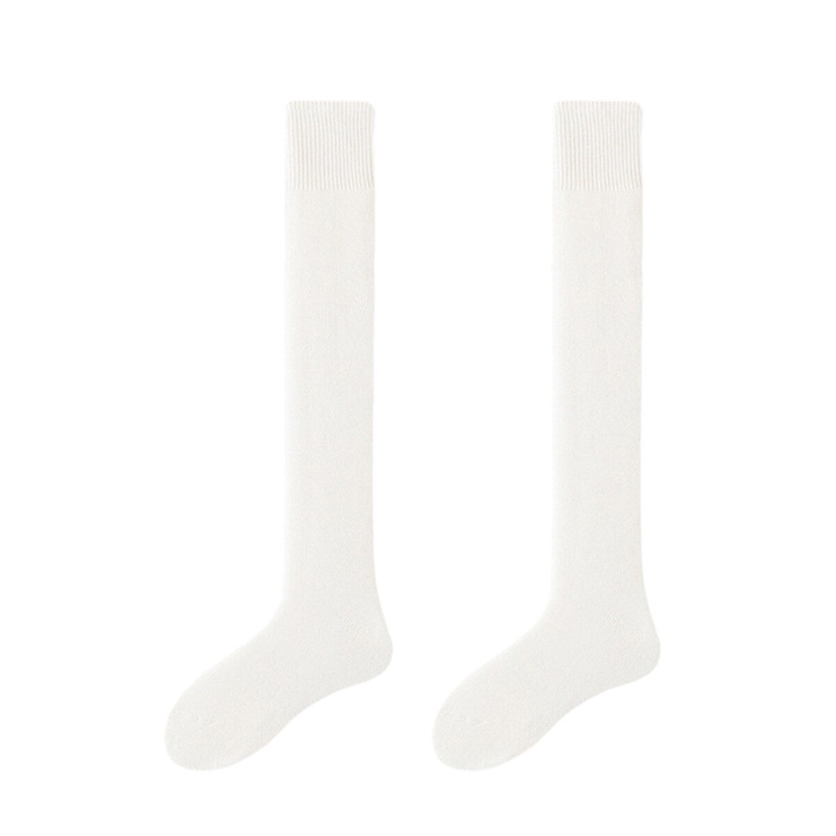 1 Pair Men Winter Stockings Solid Color Soft Breathable LongTube High Elasticity Over Knee Length Warm AntiSlip No
