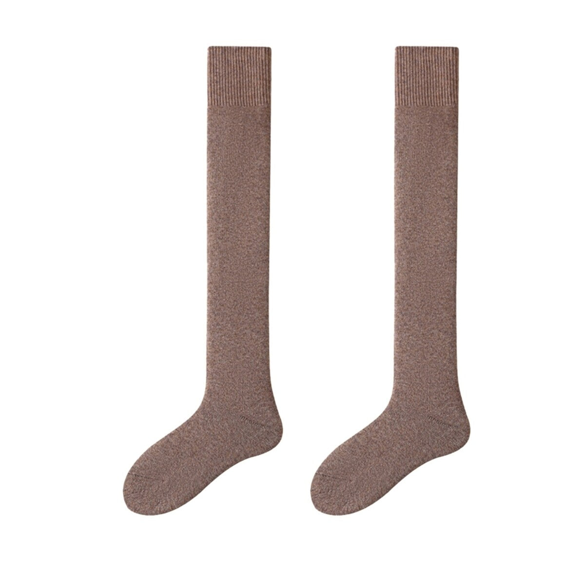 1 Pair Men Winter Stockings Solid Color Soft Breathable LongTube High Elasticity Over Knee Length Warm AntiSlip No