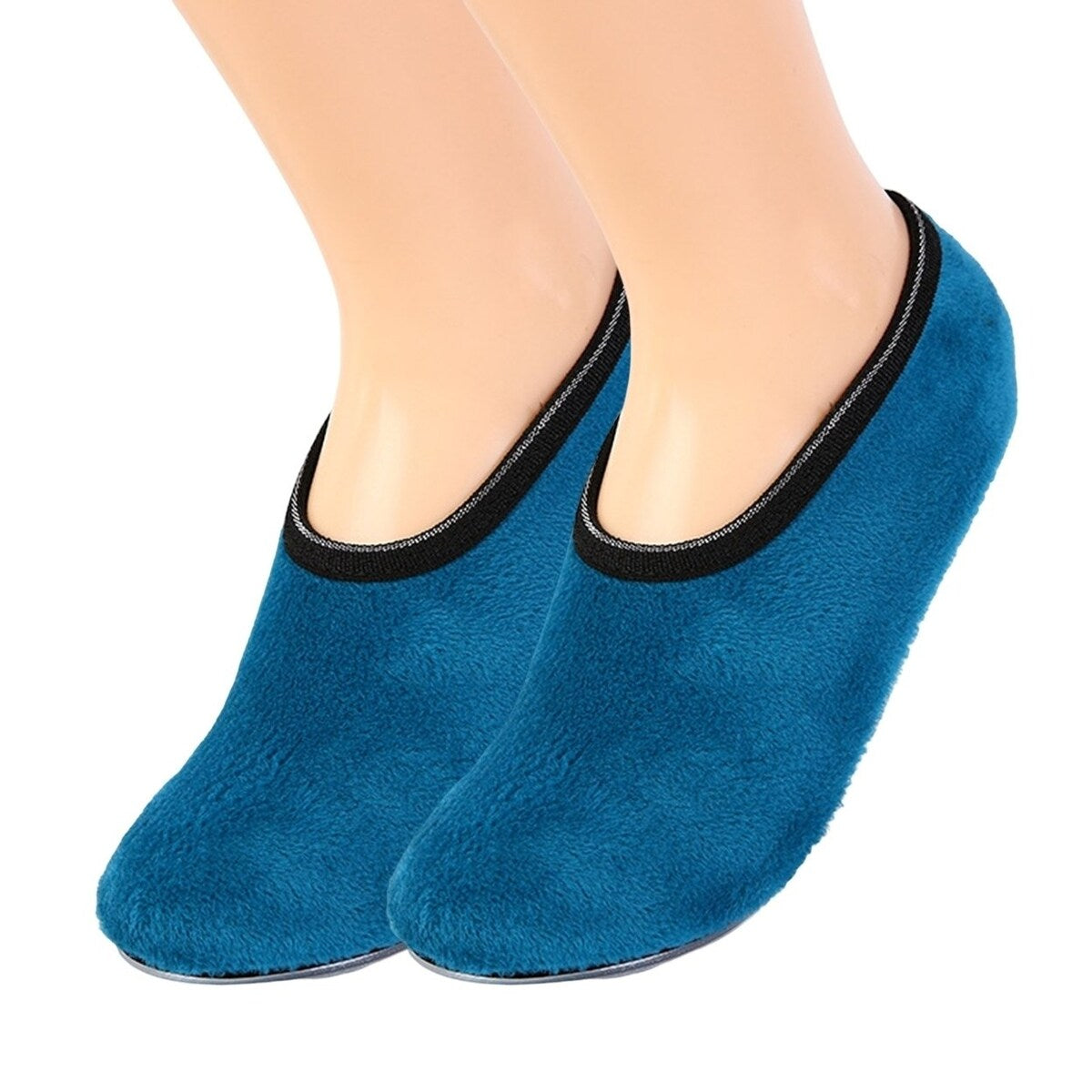 1 Pair Winter Floor Socks NonSlip Rough Sole Thicken Padded Washable Keep Warm Low Tube Contrast Color Women Socks Home