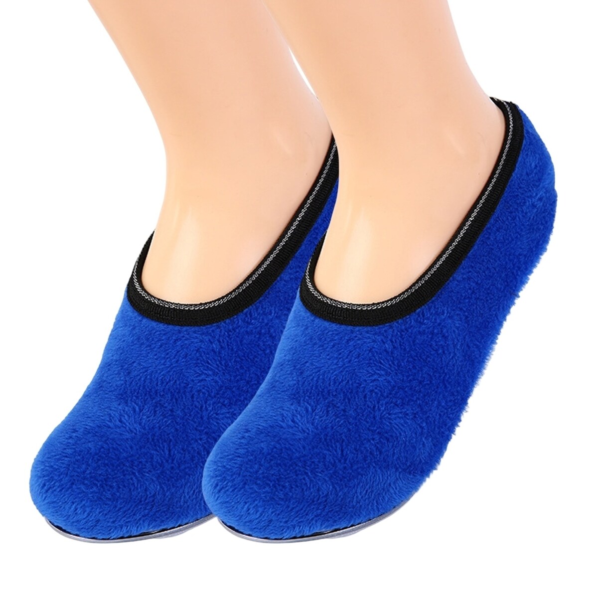 1 Pair Winter Floor Socks NonSlip Rough Sole Thicken Padded Washable Keep Warm Low Tube Contrast Color Women Socks Home