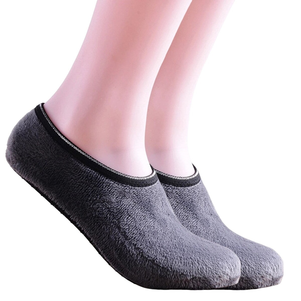 1 Pair Winter Floor Socks NonSlip Rough Sole Thicken Padded Washable Keep Warm Low Tube Contrast Color Women Socks Home