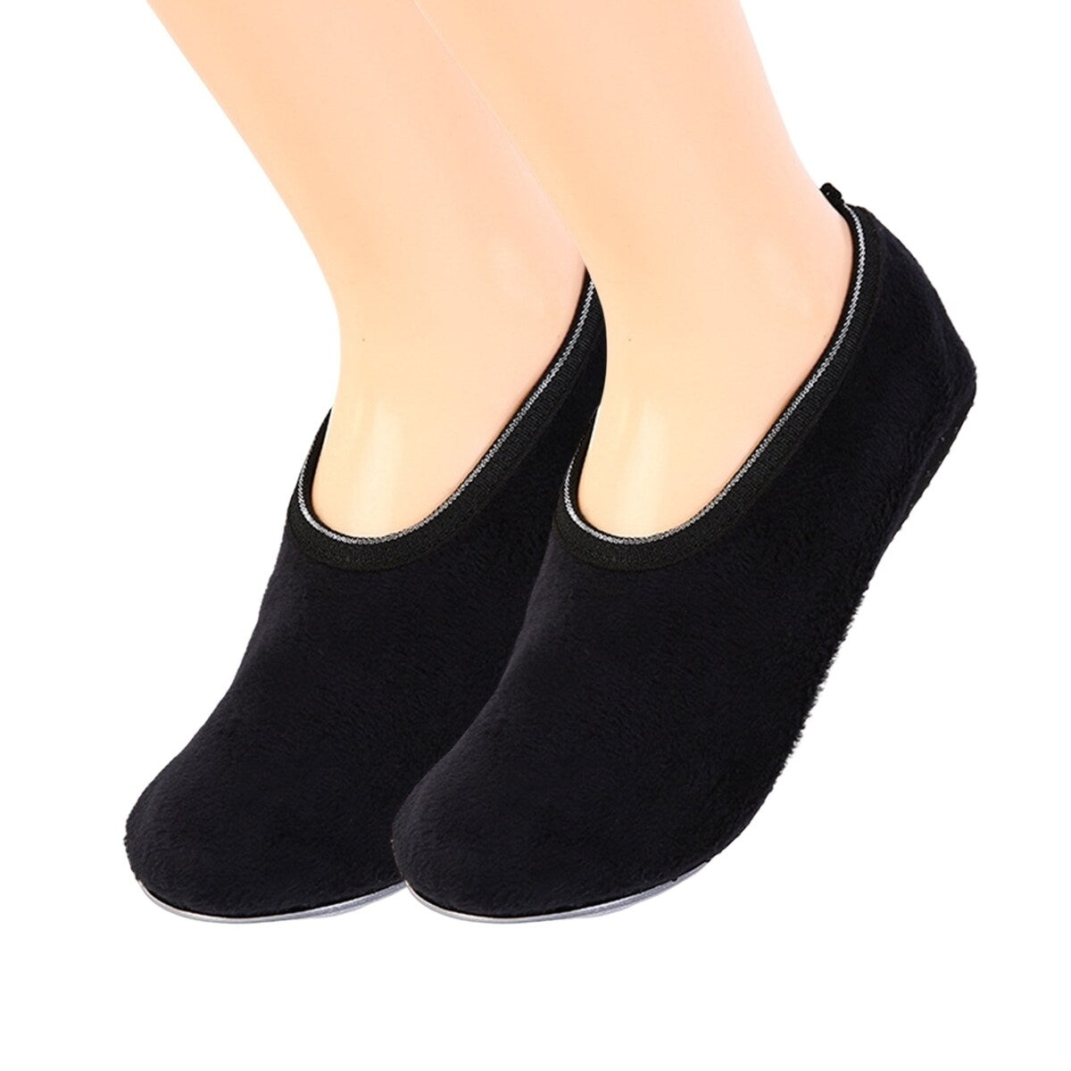 1 Pair Winter Floor Socks NonSlip Rough Sole Thicken Padded Washable Keep Warm Low Tube Contrast Color Women Socks Home